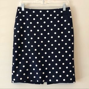 Merona Navy/White Polka Dot Skirt